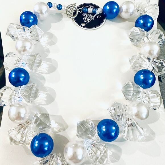 Chunky Bead and Pearls Toggle Necklace Kentucky - Picture 2 of 3